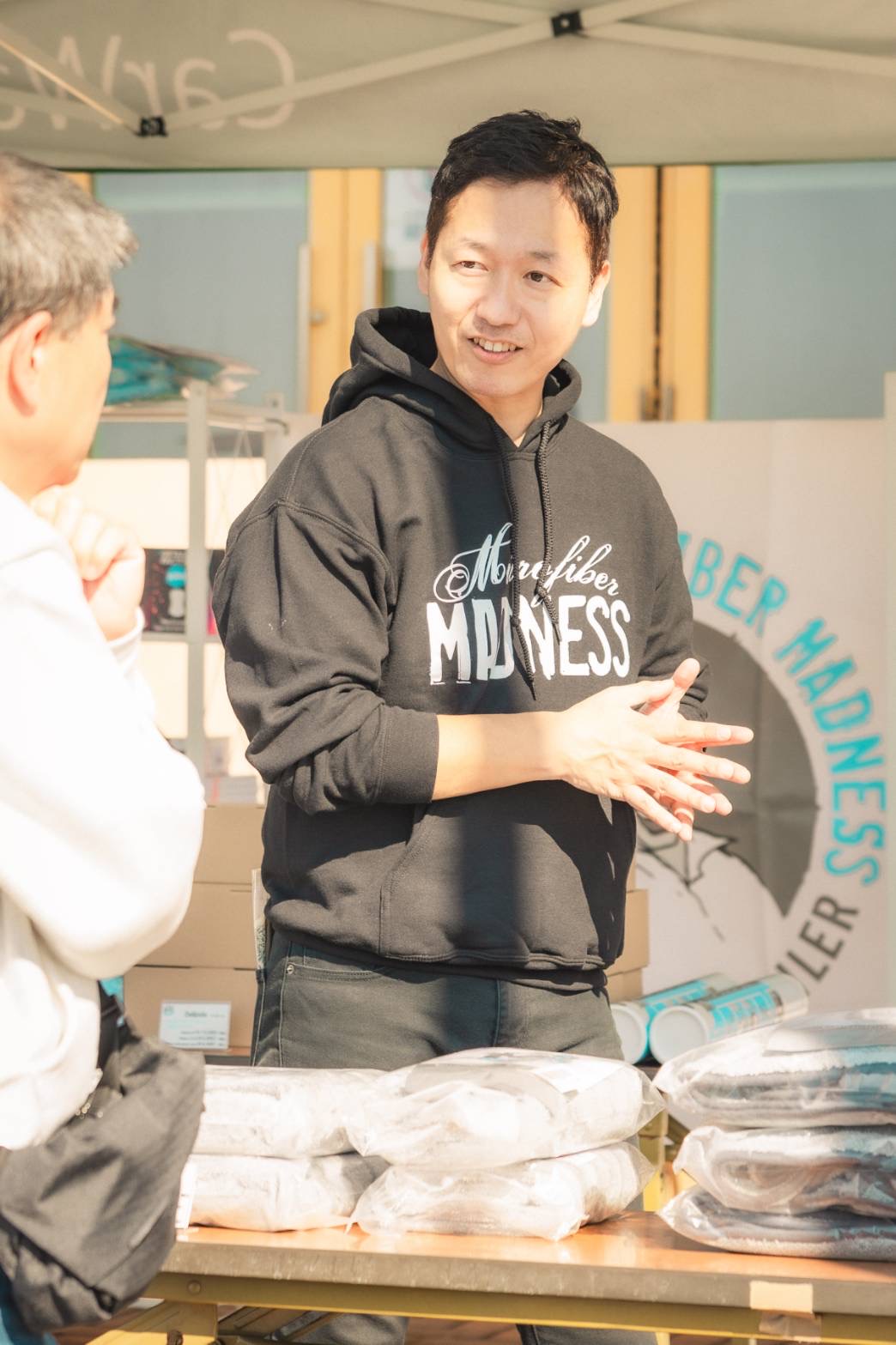 洗車実演の様子